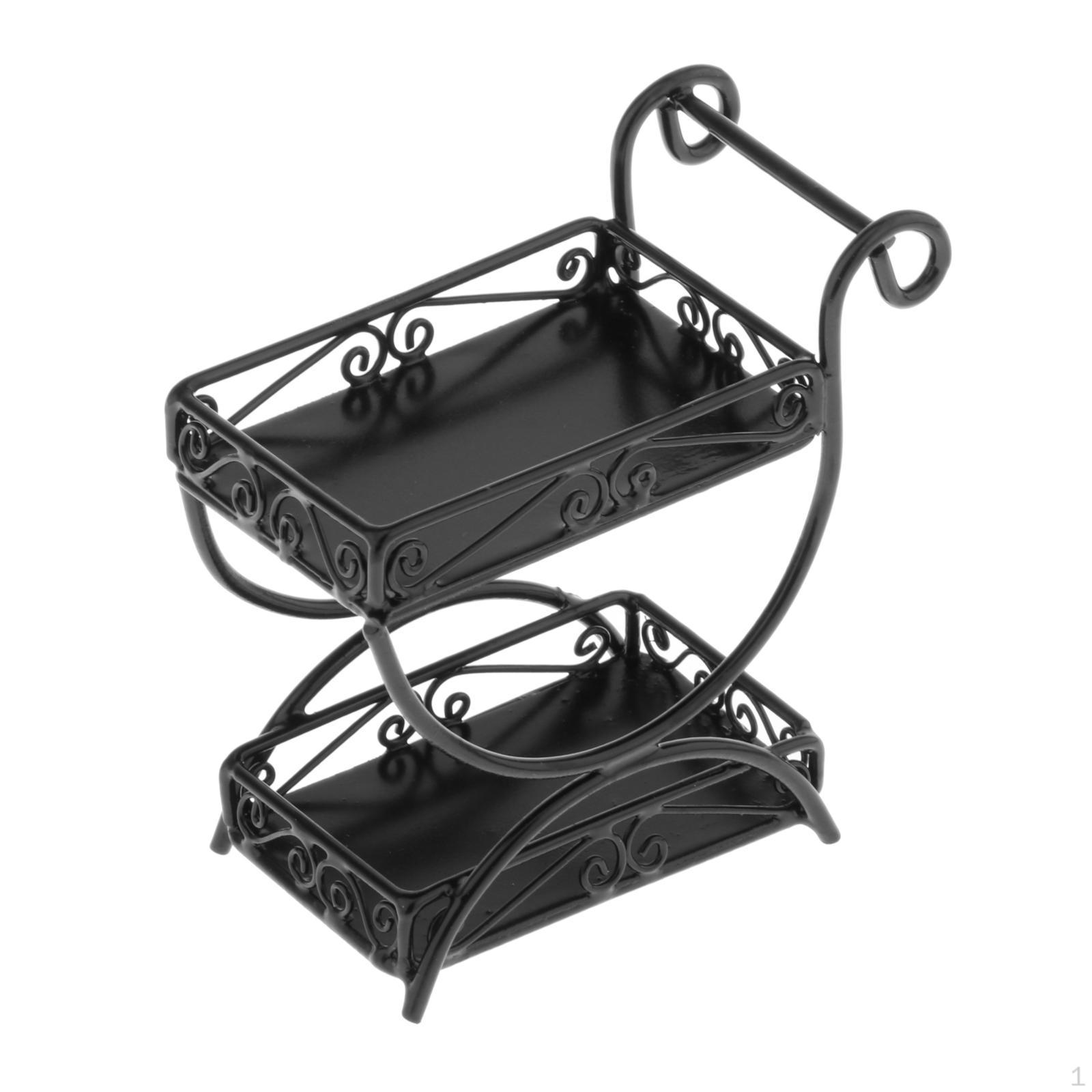 

1/12 кукольный домик, стеллаж для цветов, детские ролевые игры, коллекции игрушек, миниатюрная витрина, полка, мебель для чёрный