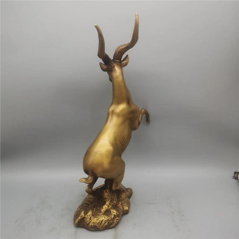 Pure twelve zodiac signs , head home and office decoration crafts, Tibetan antelope mascot, copper sheep
