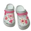 Luminous hole shoes DIY accessories pink chain bow flower smiley face set accessories shoe flower shoe buckle