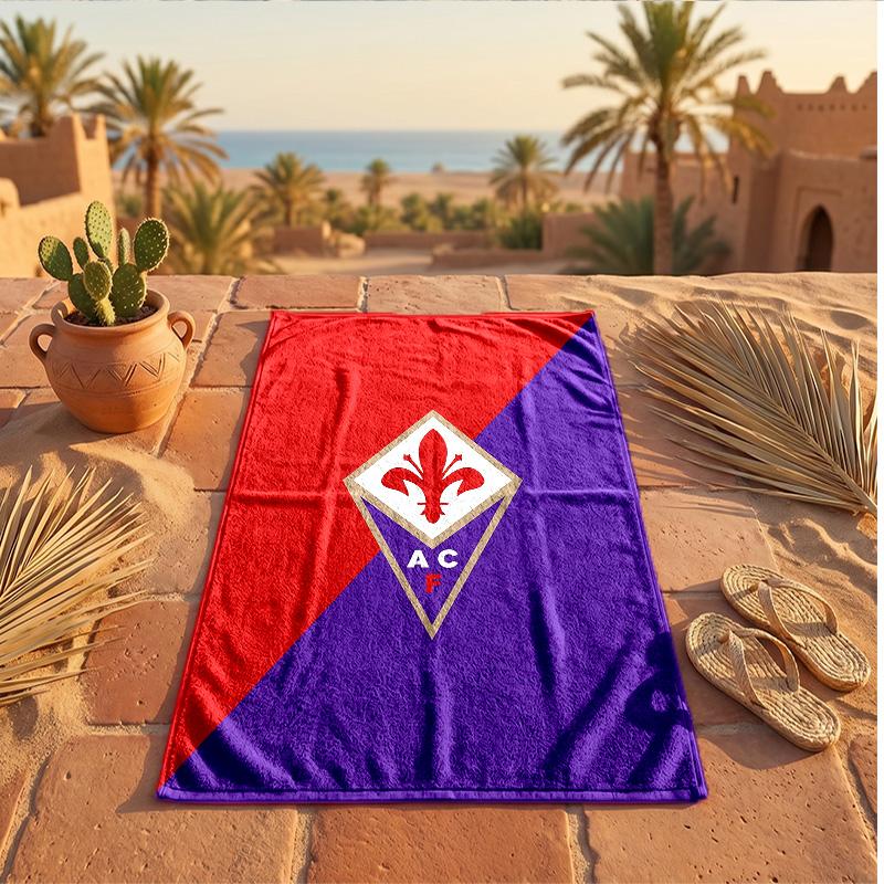 Telo Mare in Microfibra Fiorentina FC Asciugatura Rapida Assorbente Grande per Spiaggia Nuoto Viaggio