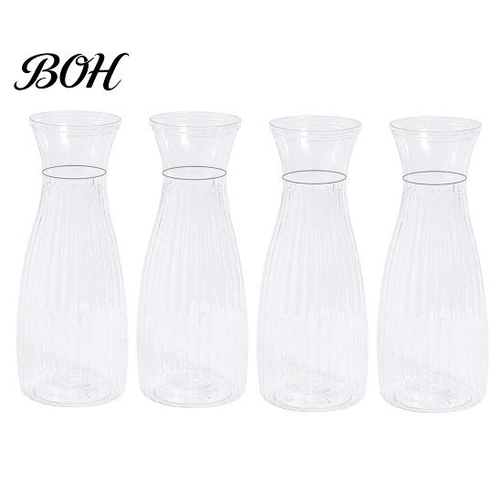 Trendy Flower Container Clear Bud Vase, Plastic Transparent Modern Plant Table Centerpiece Vase for Home Party Wedding Decor Lightweight
