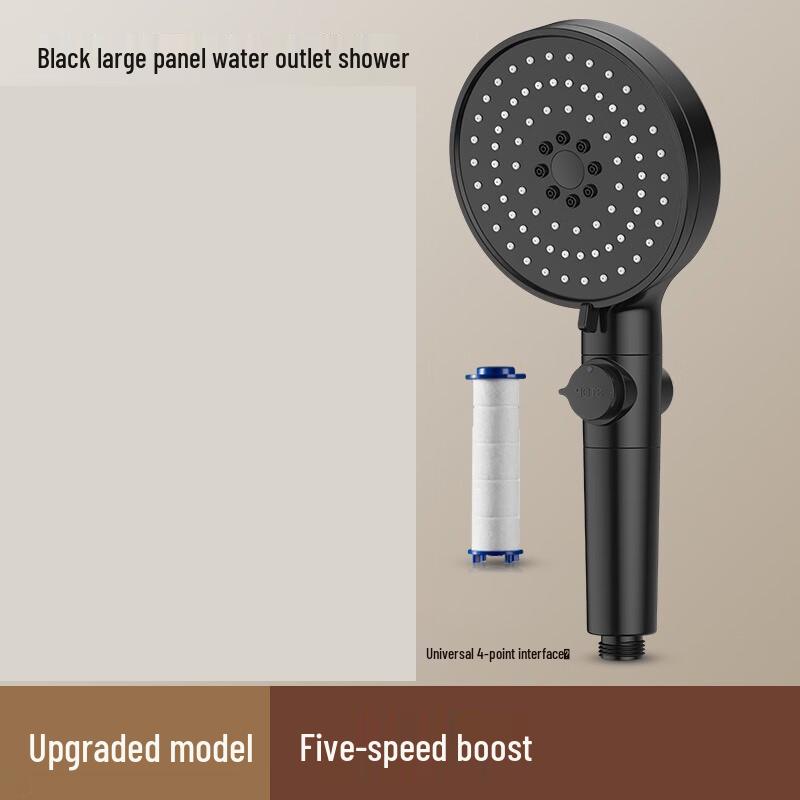 

TLXT Pressurized Shower Head with One-Button Stop and 5 Modes