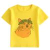 T-shirt per bambini Top Estate Stampa di cartoni animati Arcobaleno puro Moda a maniche corte Coniglio Simpatico Top multicolore di vendita caldo