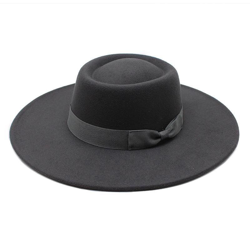 Wool Felt Bowler Hat With Wide Brim For Men And Women Outdoor Sun Protection