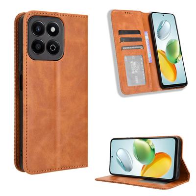 For Honor 200 Smart 5G 200Pro Honor200 Lite Luxury Flip PU Leather Vintage Wallet Magnetic Adsorption Cover for Honor X9C X7C X5B X60 Pro Phone Bags