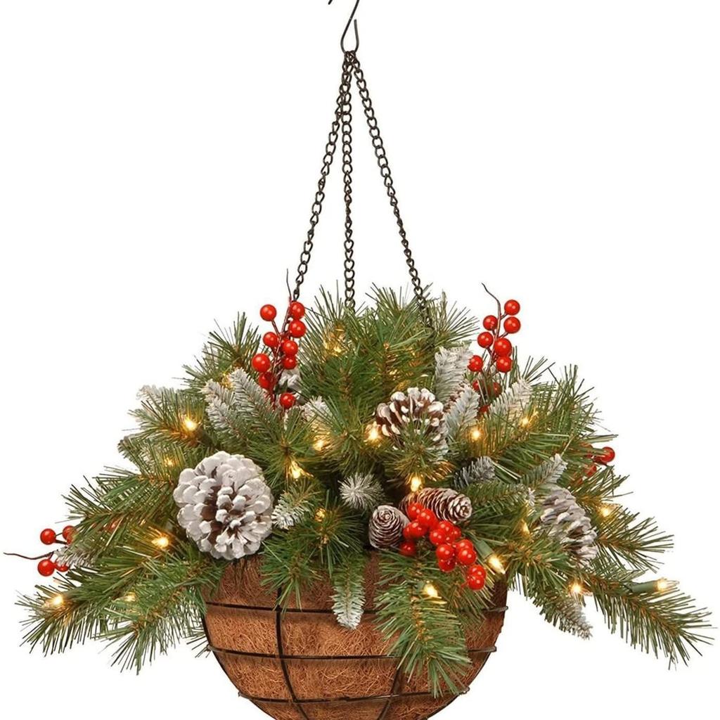 One-to-one replica of the popular Christmas wreath featuring animal farm designs, pine cones, and a horse head, handmade