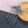 Luxury Crystal U-shaped Hair Combs For Bridal Women Hairstye Metal Hair Stick Bun Updo Bride Hairpins Wedding Hair Accessories