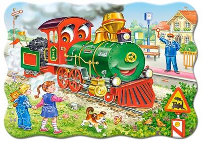Puzzle 30 Pieces B-03433-1 Green Locomotive