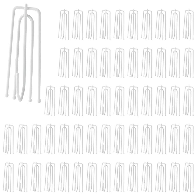 Stainless Steel Drapery Hook and Pin 4 Prongs Curtain Pleat Tape Hooks,Pinch Pleat Curtain Hooks for Pleated Drape