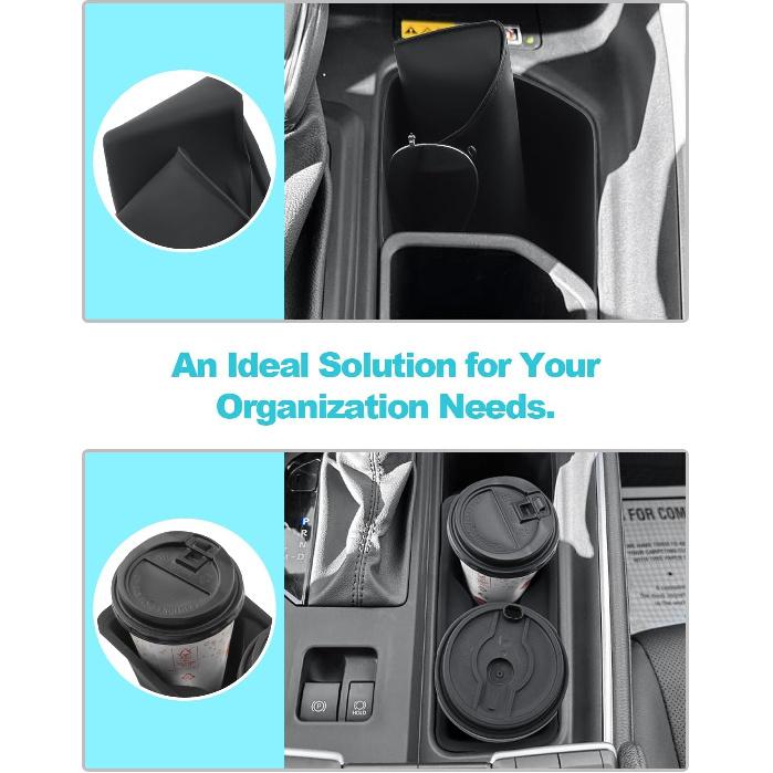 CDEFG 2PCS For 2024 2025 2026 Toyota Grand Highlander Center Console Organizer Middle Console Storage Cup Holders For 2025 2026 Toyota Grand