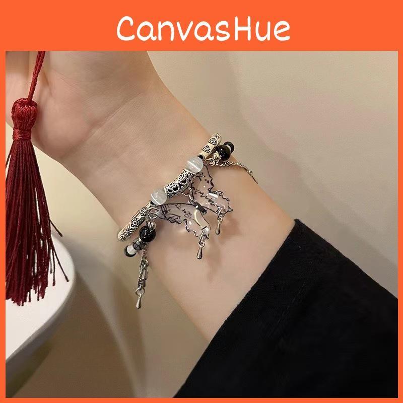 Double Alloy Chic Layer Bracelet For Women New Chinese Jewelry Style