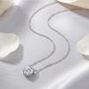 3 Carat Moissanite S925 Silver Four-Claw Pendant Necklace for Women