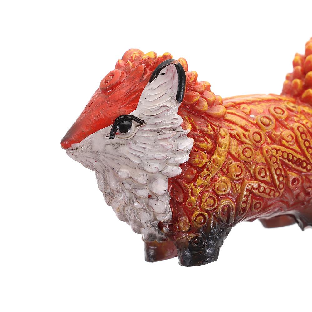 Totem Fox Miniature Figurine Fox Totem Statue Animal Resin Crafts Ornaments Desktop Decorations