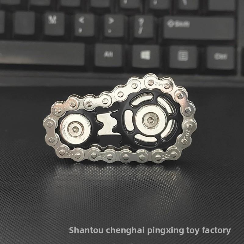 Fidget spinner de engranajes metálicos juguete antiestrés para aliviar la ansiedad y el estrés