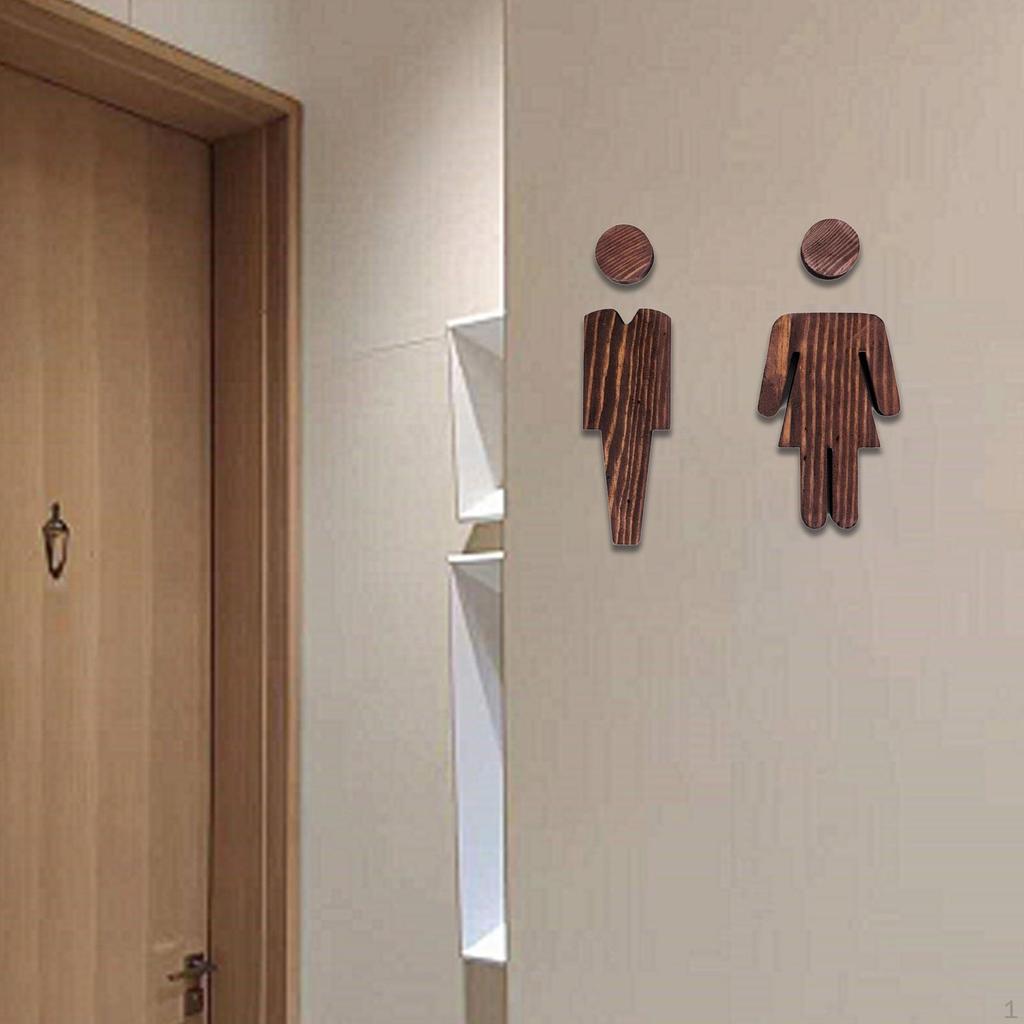 2 Stück Herren- und Damen-Toilettenschilder Badezimmerdekorationen Wandaufkleber Dekor
