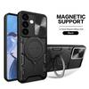 Luxury Shockproof Case For Samsung Galaxy S25 S24 Note 20 Plus Ultra Slide Lens Protector Multi Function Hard Armor Case Funda