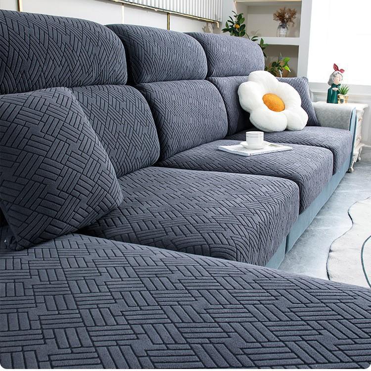 

Thick Jacquard Sofa Cover Elastic Fabric Sofa Seat Cushion Case Protector Washable Removable Slipcover for Living Room 1pc Headrest-1pc