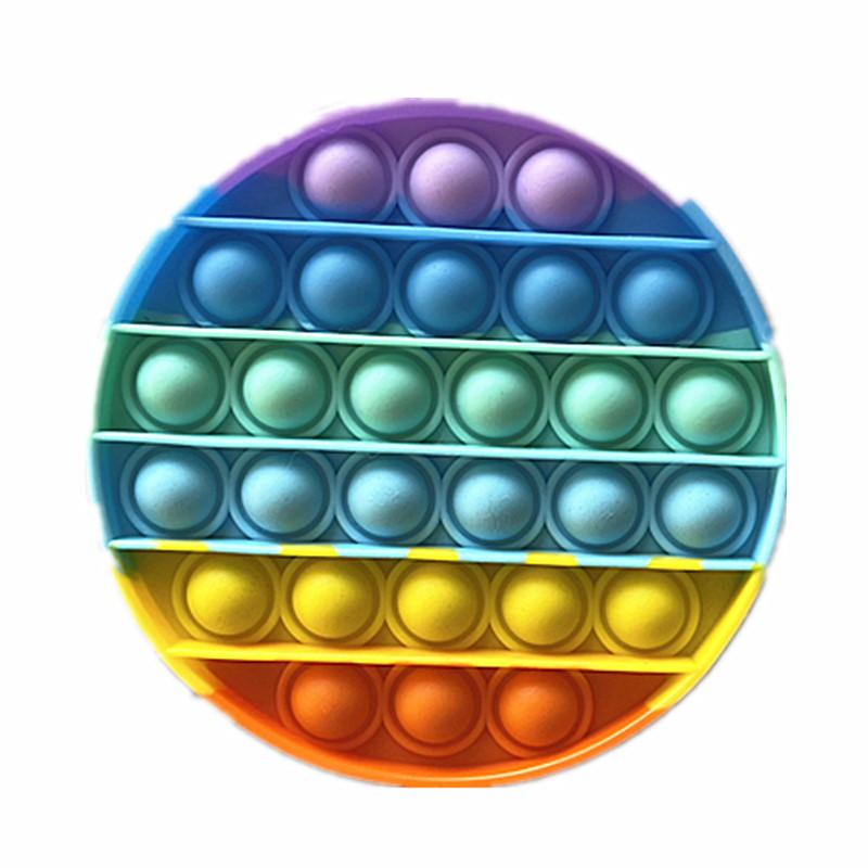 Rainbow Fidget Reliver Stress Toys Push Bubble Antistress Toys Adult Children Simple Dimple Toy To Relieve Autism Kids Game Gift