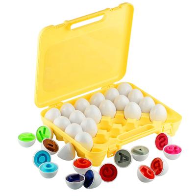 Uova abbinate Giocattolo di Pasqua Montessori Colori Forme Riconoscimento Bambini Educativi Colore Ordinamento Giocattolo per i più piccoli STEM Egg Toys Regalo