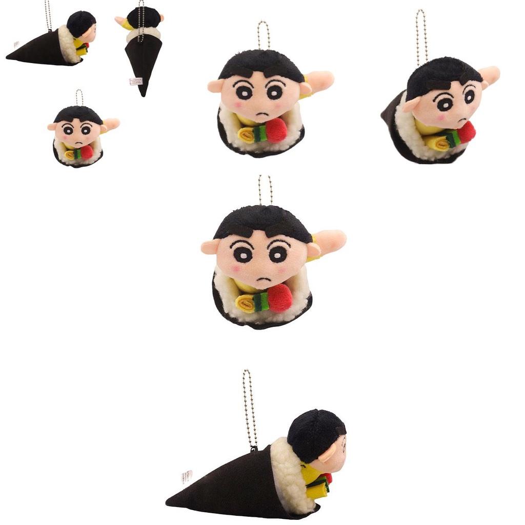 Adorable Cartoon Crayon Shin-chan Plush Keychain Toy Sushi Roll Shin-chan