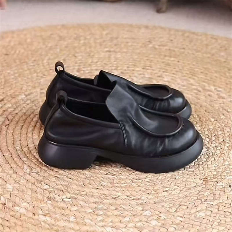 Soft-soled Casual Single Shoes Women's Comfortable Platform Soft Leather Autumn New Fashion Small Leather Shoes