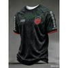 Camiseta Nueva para Aficionados al Fútbol Marroquí 2026, Manga Corta con Estampado de Letras Rojas para Hombre, Camiseta Deportiva Casual para Aficionados al Fútbol del Equipo