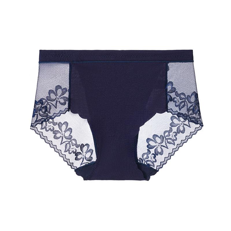 S-4XL Kadın Seksi Dantel Çiçek Külot Yüksek Bel İç Çamaşırı Kadın Nefes Alabilir ve Rahat Külot