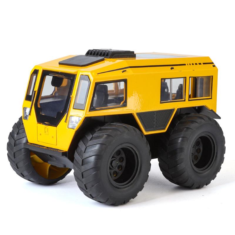 1/24 Scale Sherp All-terrain Car Model Toy Metal Diecast Sound Light Pull Back Shock Absorption Off Road Vehicle Gifts for Kids