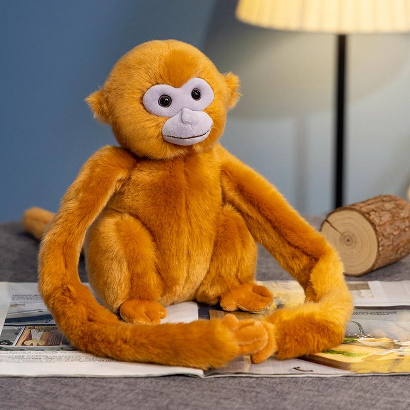 

Новые реалистичные пушистые игрушки Goldenmonkey, мягкая и удобная кукла-обезьянка с длинными руками, забавный домашний декор, хороший подарок ребенку 25cm