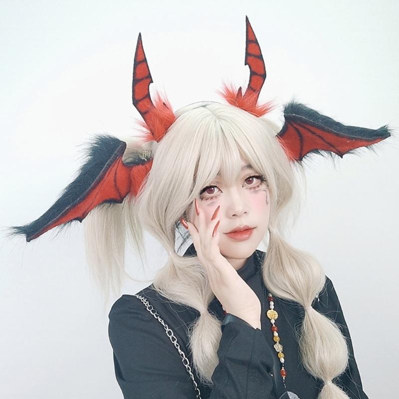 Bat Headbands Cosplay Devil Wing Hairbands Dark Headwear Makeup Washing Face Hairbands Birthday Party