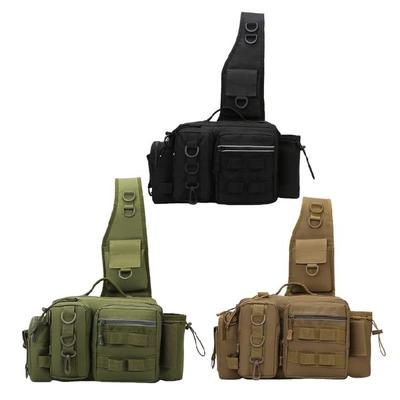 Fishing Gear Storage Bag Fishing Tackle Backpack Shoulder Pack Nylon Bag Fanny Pack for Men Fly Fishing Backpack