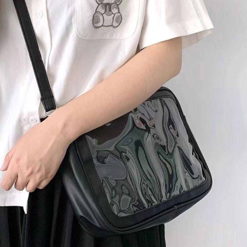 Cotton Doll Bag Solid Color Itabag PU Shoulder Bag Creative Transparent Bags  Men