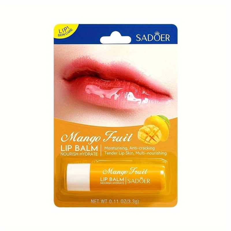 Mango Fruit Nourish Hydrate Lip Balm,Improve Lip Dryness and Brighten Lip Color,Smooth, Delicate, and Tender Lips, Suitable for Autumn and Winter