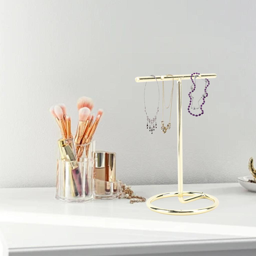 4pcs T Shaped rring Display Stand Jewellery Display Stand Photo Props T Shape Slotted Necklace Stand for Store Closet