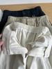 Women’s Slim-Fit Wide-Leg Cropped Pants - Lyocell Cotton, Hip-Covering, Korean Spring Style
