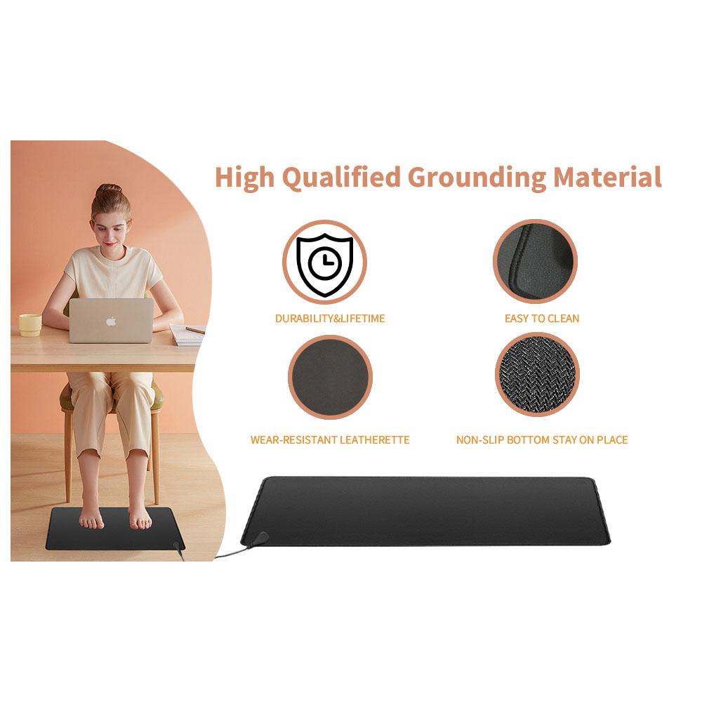 Jordningsmatta Kit, 60 x 90 cm Jordterapimatta, Yoga- & Sömnmatta, Förbättra Sömn, Energi, Smärtlindring, Inflammation, Välbefinnande, 15 ft Sladd Ingår