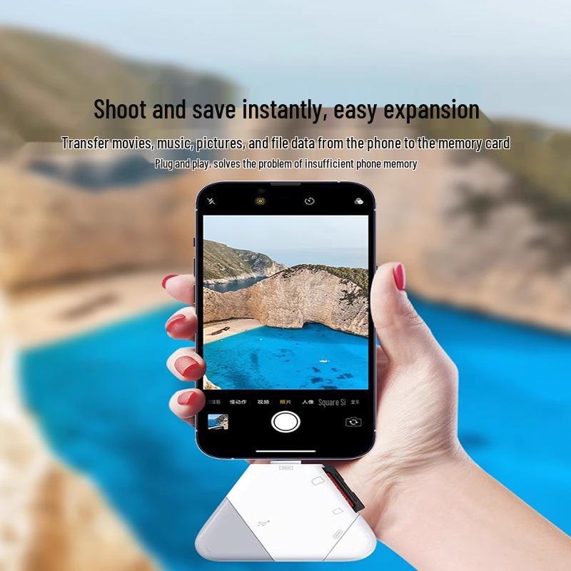 Universal 3-in-1 Card Reader for Apple and Sony/Canon Cameras (USB, SD, TFF)