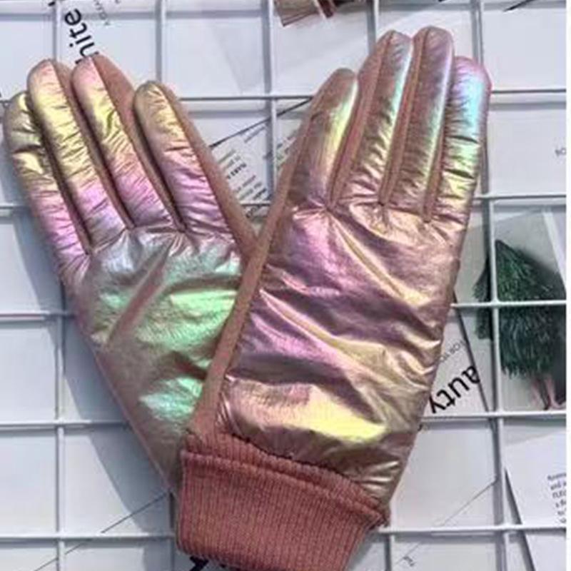 Fashion Versatile Clothing Gloves Down Cloth Warm Gloves Fashion Touch Screen Cold-Proof German Down Gloves Women