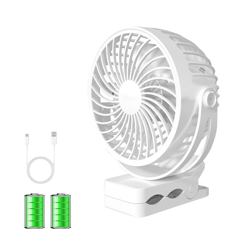 

Compact USB Desk Fan with Strong 3 Speed Power Battery for and Travel Wind, 360-Degree Rotation, Settings, Type-C Supply, Operated, Home, Office,