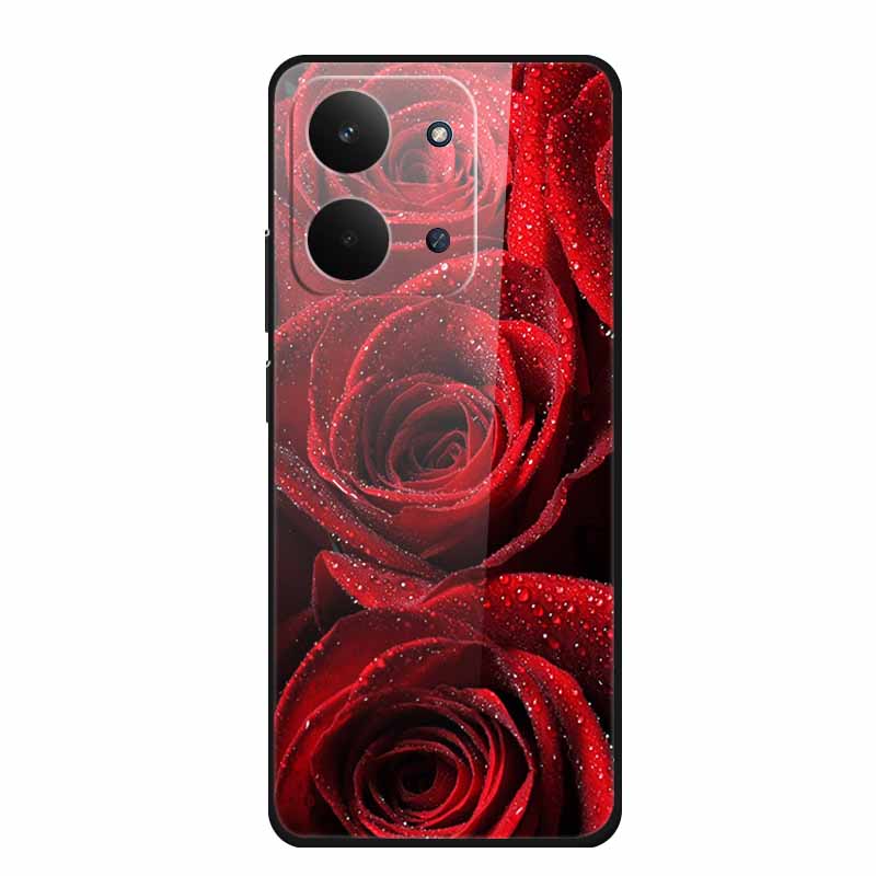 Xiaomi Redmi 15C 4G Kılıfı İçin Cam Arka Kapak 15 C Kılıf Sert Temperli Cam Kılıf Redmi 15C Telefon Kılıfı İçin Redmi15C Yumuşak Tampon