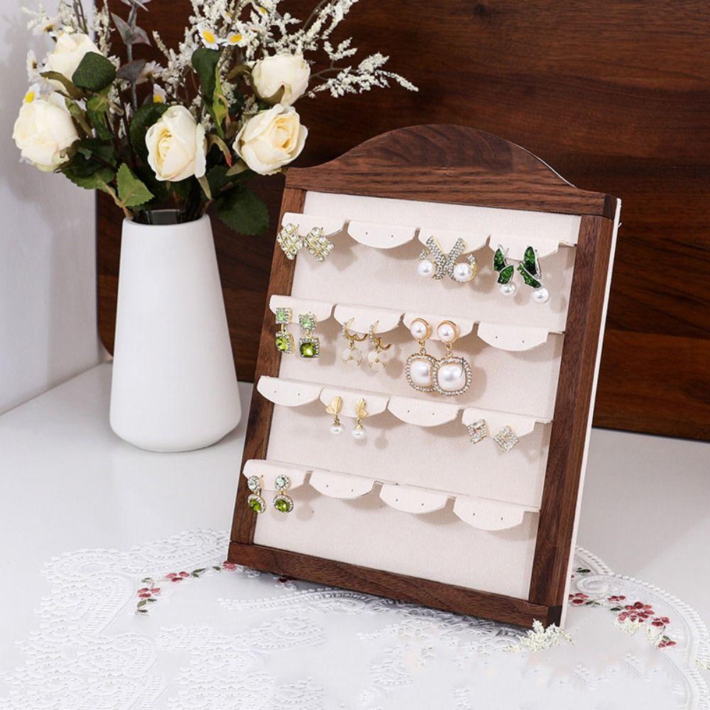 Large Capacity Wooden Jewelry Tray Vertical Jewelry Display Holder  Jewelry Display