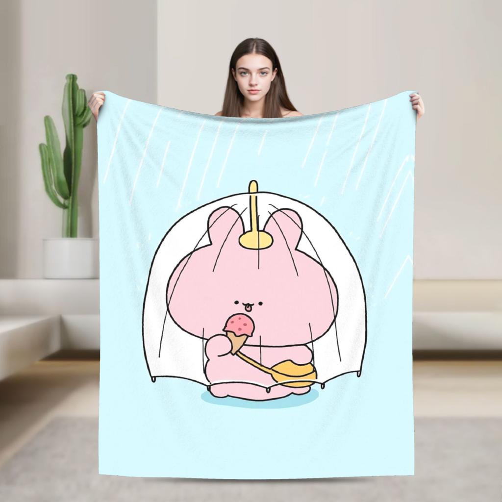 A-Asamimichaan Plush Blankets Girls Boys  Flannel Bedding Throws For Couch Chair Super Warm Custom Quality Bedspread Gift