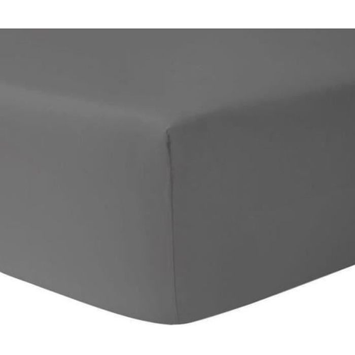 Fitted Sheet 140 X 200 Cm 100% Cotton Anthracite - HOMEROKK