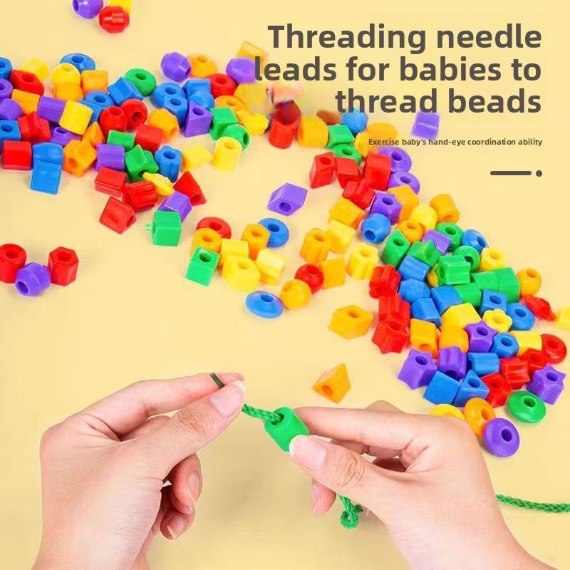 Stringing Children Bead Educational Toy Plastic Materials Fine Play Development
