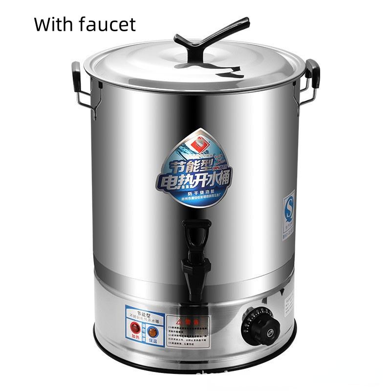 18-68L Stainless Steel Electric Heating Water Bucket Commercial High Capacity Insulation Barrel Household Heating Boiling Water Machine