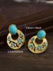 Bohemian  turquoise Pendant Earrings Vintage Style New Women's  Accessories Jewelry