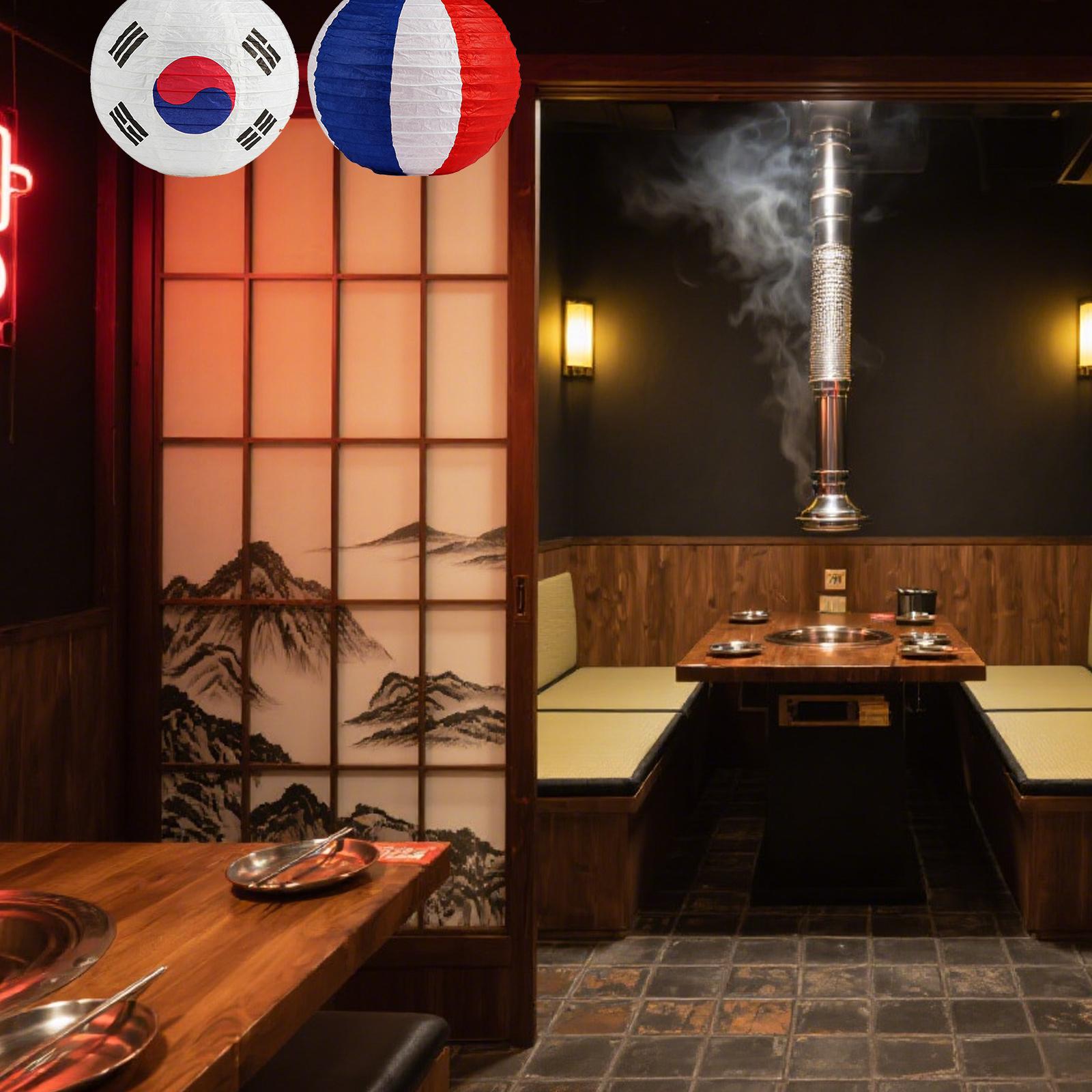 2Pcs High Quality Tai Chi Flag Lanterns Korea Style Premium Festival Lanterns for Indoor Outdoor Party Home Restaurant Hanging other