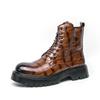 Large size Martin boots men's high-top recreational locomotive combat tooling shoes trendy shoes big head leather shoes short boots
