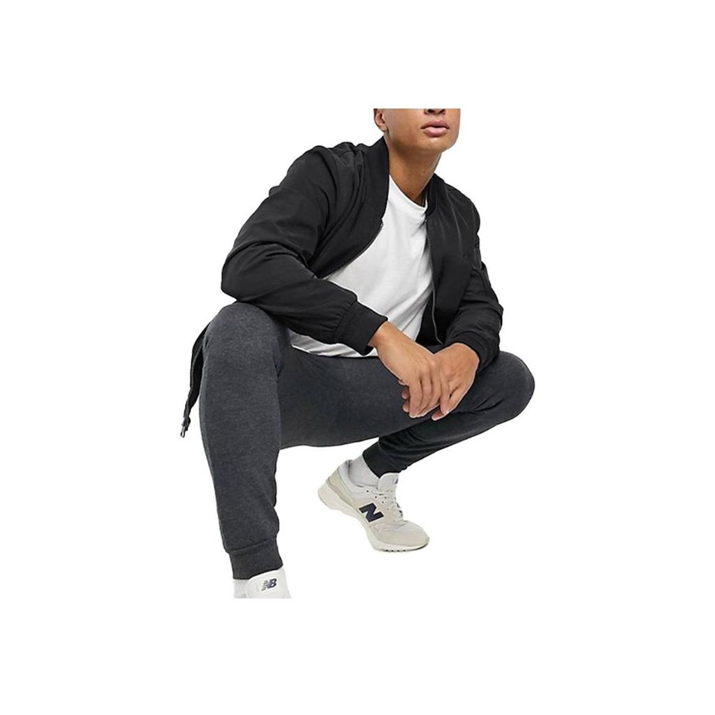 Calvin Klein Solid Color Side Pocket Zipper Closure Long Sleeve Jacket Men Jackets Black CM107904-BLACK