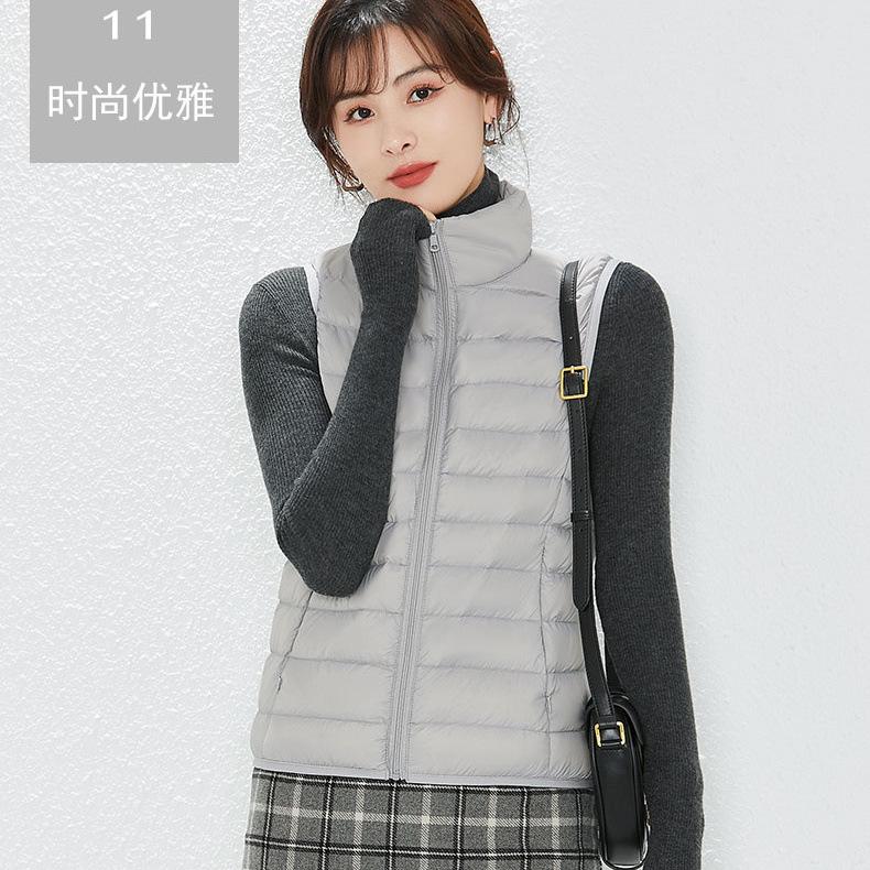Down down vest female white duck down thin down jacket vest warm jacket